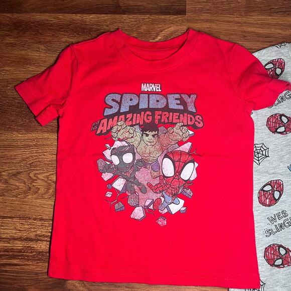 Spider-Man Spidey and Friends Short Sleeve Shirts and Shorts Boy 2T Bundle - Picture 2 of 8